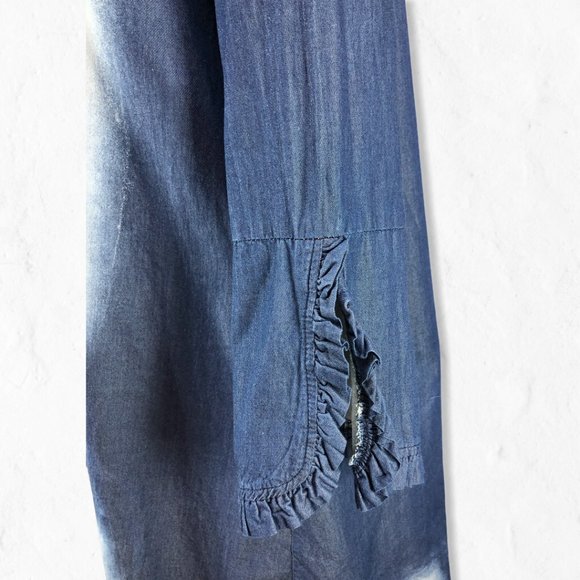 NWOT Denim Easel Distressed Button Up Shirt Dress - Picture 10 of 14